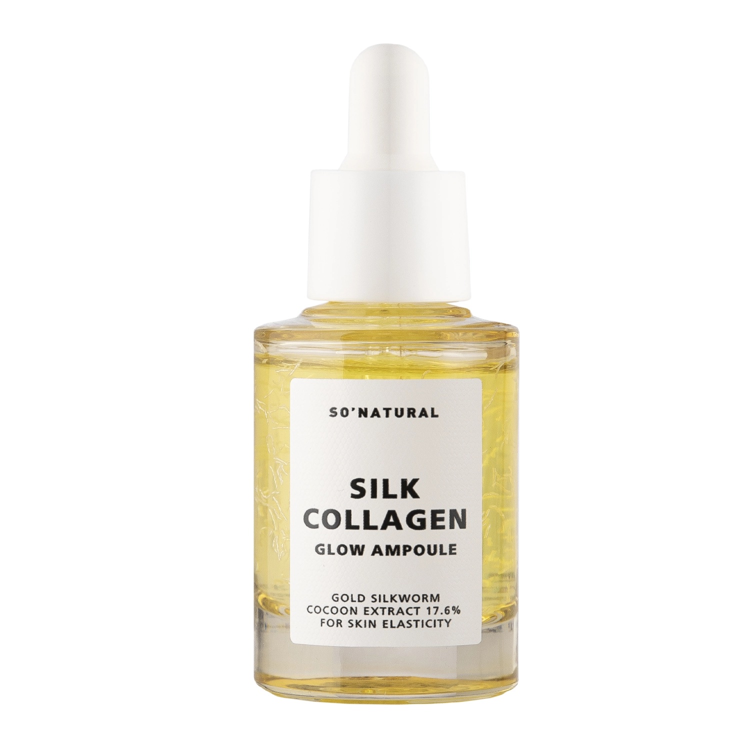 So Natural - Silk Collagen Glow Ampoule - Rozświetlająco-Odżywcze Serum do Twarzy - 30ml