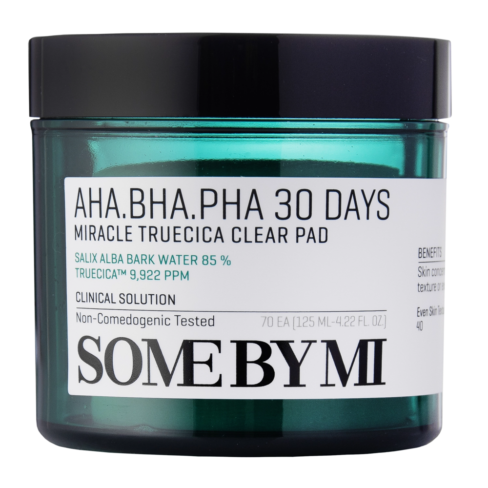 Some By Mi - AHA BHA PHA 30 Days Miracle Truecica Clear Pad - Złuszczające Płatki do Cery Problematycznej - 70szt