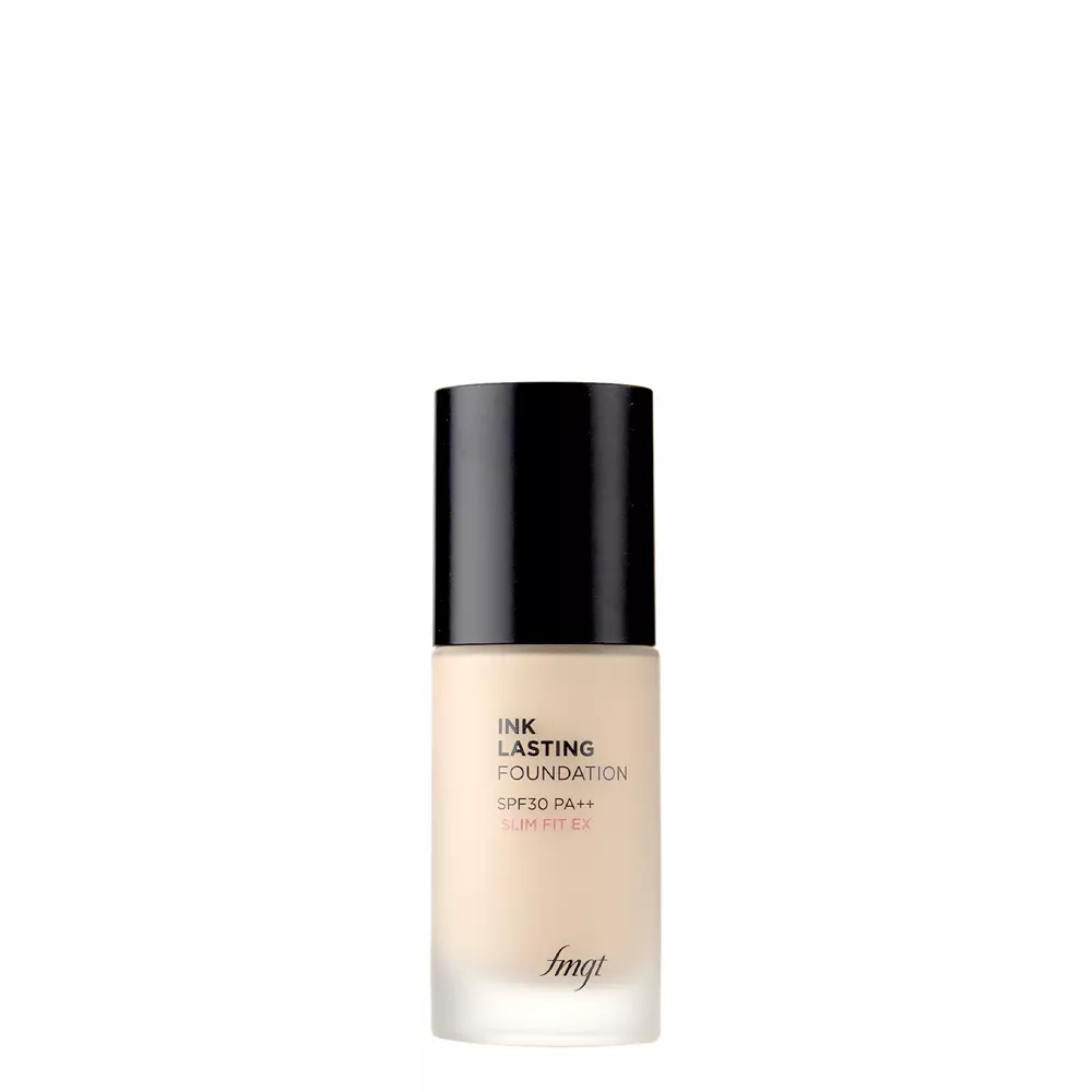 The Face Shop - Fmgt Ink Lasting Foundation Slim Fit Ex SPF 30 PA++ - Płynny Podkład o Wysokim Kryciu - N203 Natural Beige - 30ml