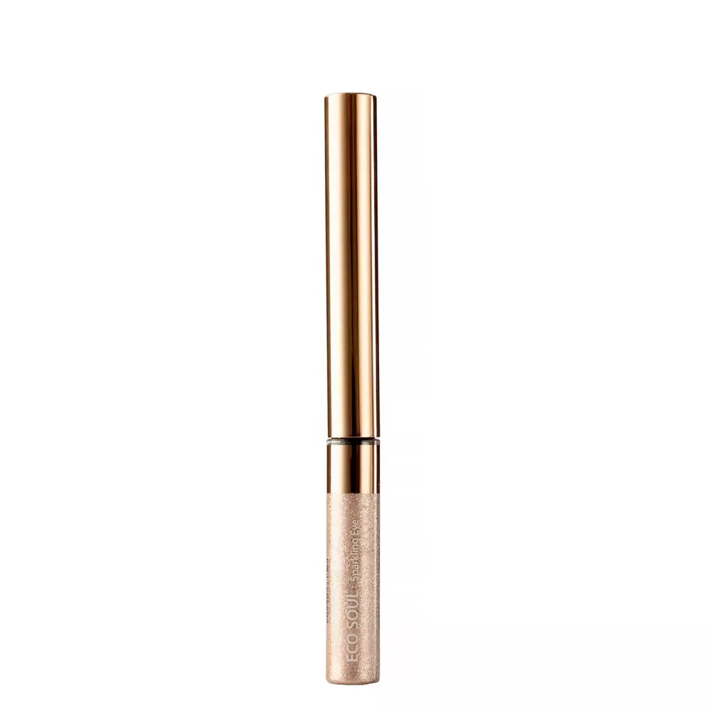 The Saem - Eco Soul Sparkling Eye - Cień do Powiek w Pędzelku z Brokatem - PK01 Champagne Bar - 2,7g