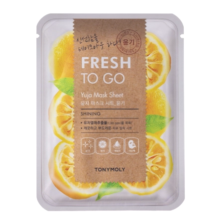 TonyMoly - Fresh To Go Yuja  Mask Sheet - Odżywcza Maska do Twarzy w Płachcie - 1szt/22g