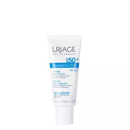 Uriage - Bariederm Cica Creme SPF50 - Krem Ochronny z Miedzią i Cynkiem na Uszkodzenia Skóry - 40ml