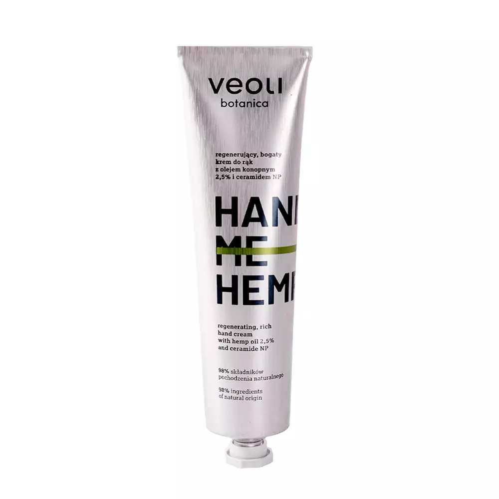 Veoli Botanica - Hand Me Hand - Regenerujący, Bogaty Krem do Rąk z Olejem Konopnym 2,5% - 75ml