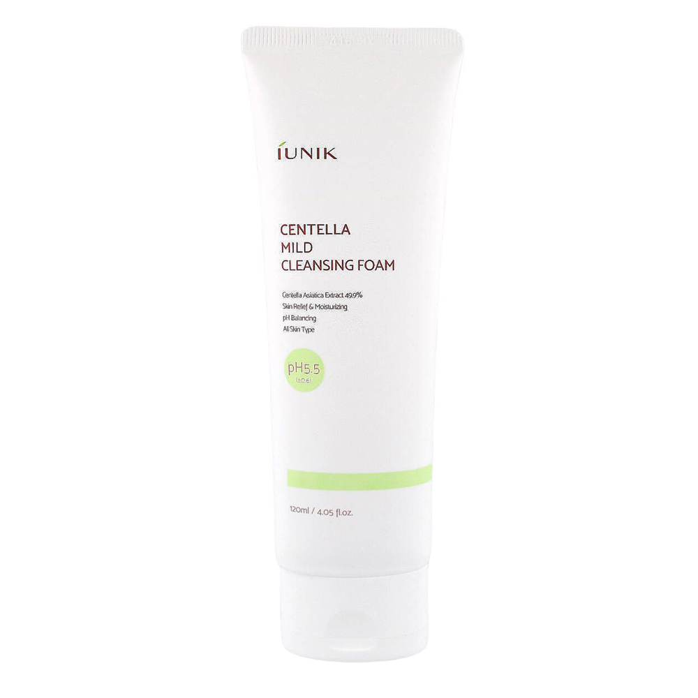 iUNIK - Centella Mild Cleansing Foam - Łagodna Pianka Oczyszczająca z Wąkrotą Azjatycką - 120ml